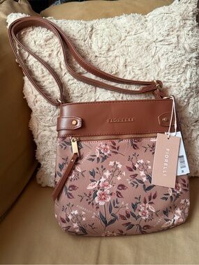 Fiorelli Dusty Rose Floral Crossbody Bag